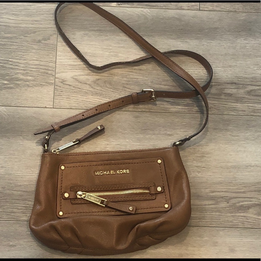 Michael Kors Brown Leather Crossbody